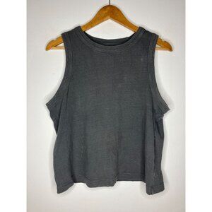 LOFT Women's Sleeveless Ribbed Gray Tank Top Large READ